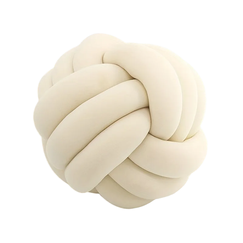 Art Deco Striped Knot Pillow – Modern Decorative Cushion