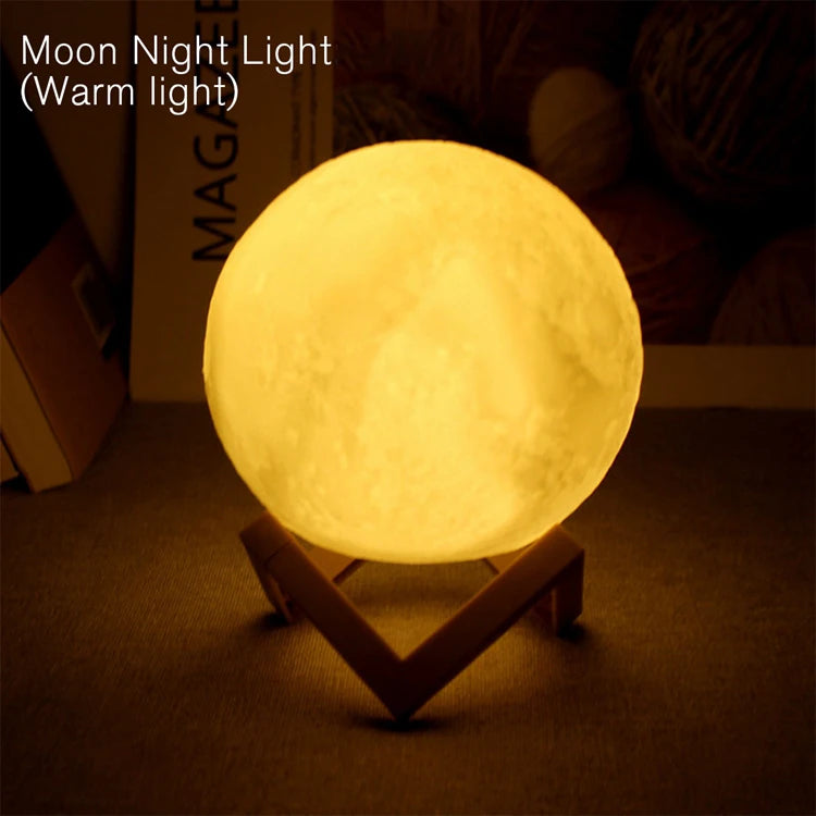 3D LED Moon Night Light – Galaxy Glow Décor