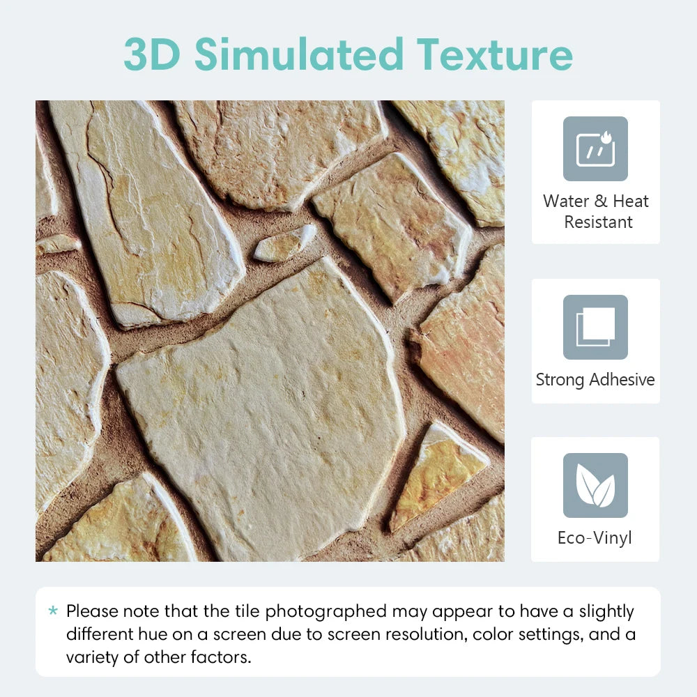 3D Faux Stone Wall Panels – Peel & Stick Décor