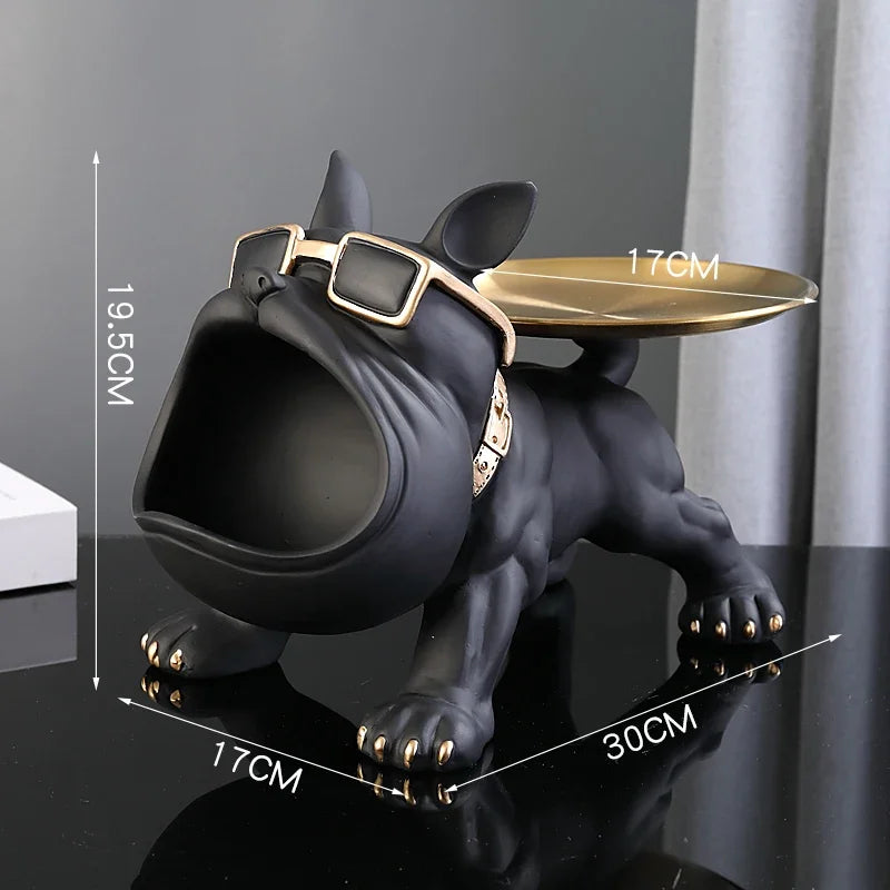30cm Bulldog Figurine – Resin Dog Statue