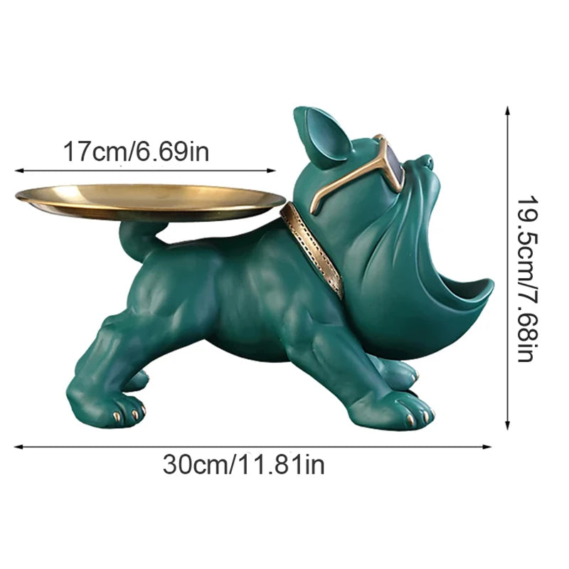 30cm Bulldog Figurine – Resin Dog Statue