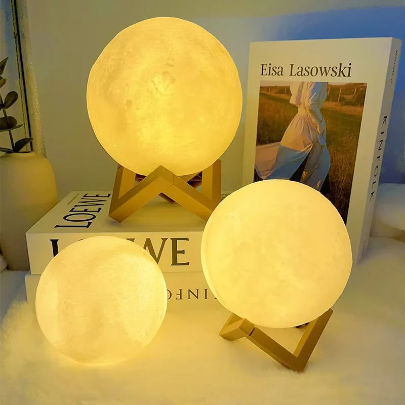 3D LED Moon Night Light – Galaxy Glow Décor