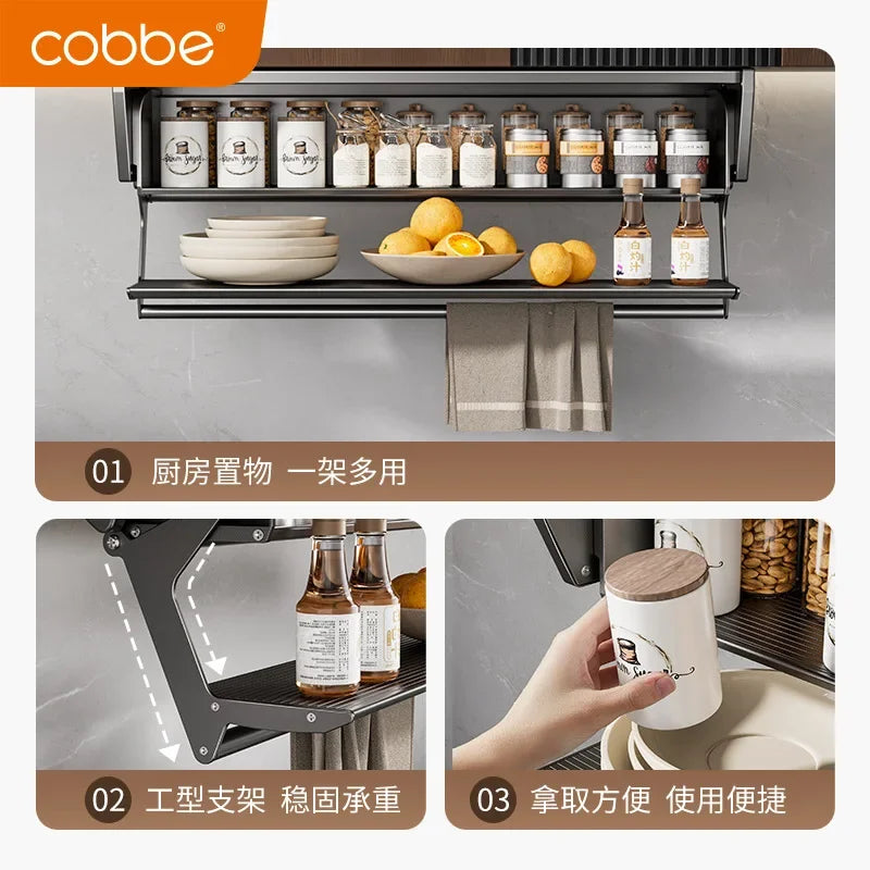 Modern Minimalist Folding Kitchen Cabinet – Space-Saving