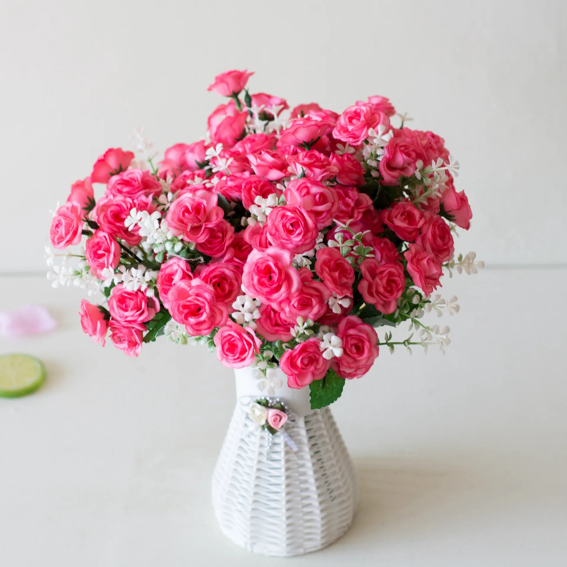 Artificial Mini Roses Bouquet – Elegant Home & Event Décor
