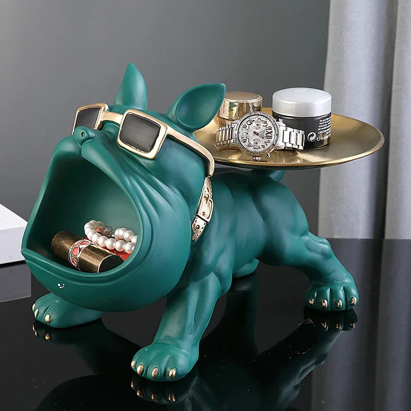 30cm Bulldog Figurine – Resin Dog Statue