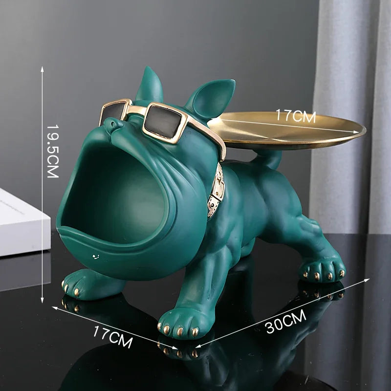 30cm Bulldog Figurine – Resin Dog Statue