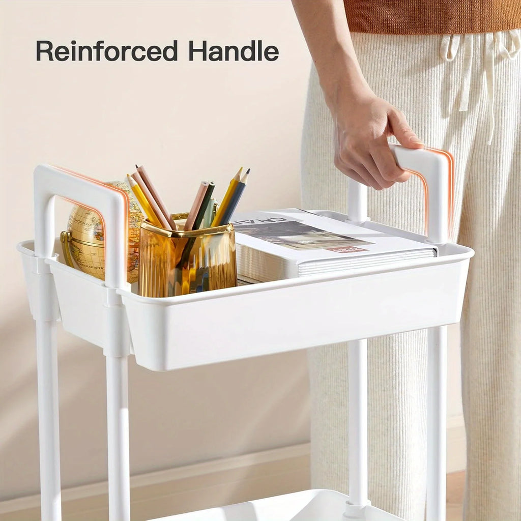 3-Tier Utility Rolling Cart – Multi-Purpose Storage